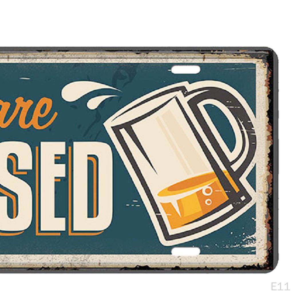 15 x 30cm Shabby Chic Metal Wall Sign Plaque Art Poster Restaurant Tavern Cafe Bar Pub Tin