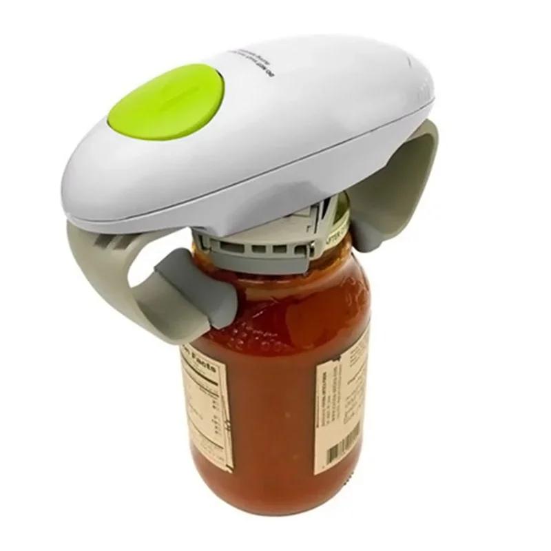 

Electric Can Bottle Lid Opener Binaural One-key Automatic Restaurant Screw Cap Handheld Kitchen Gadget Jar Glass Bottle Tin Tool