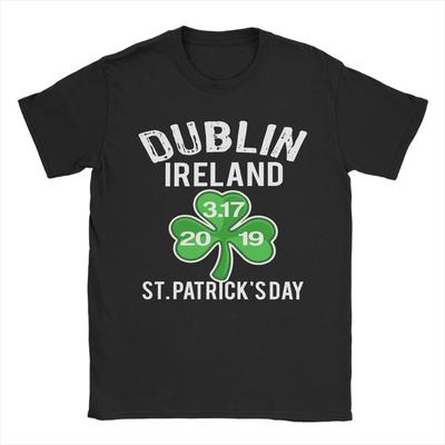 Dublin Irland Gegr. 988 Kleeblatt Klee St. Patrick's Day Herren T-Shirts T-Shirt Kurzarm T-Shirts Baumwoll Tops