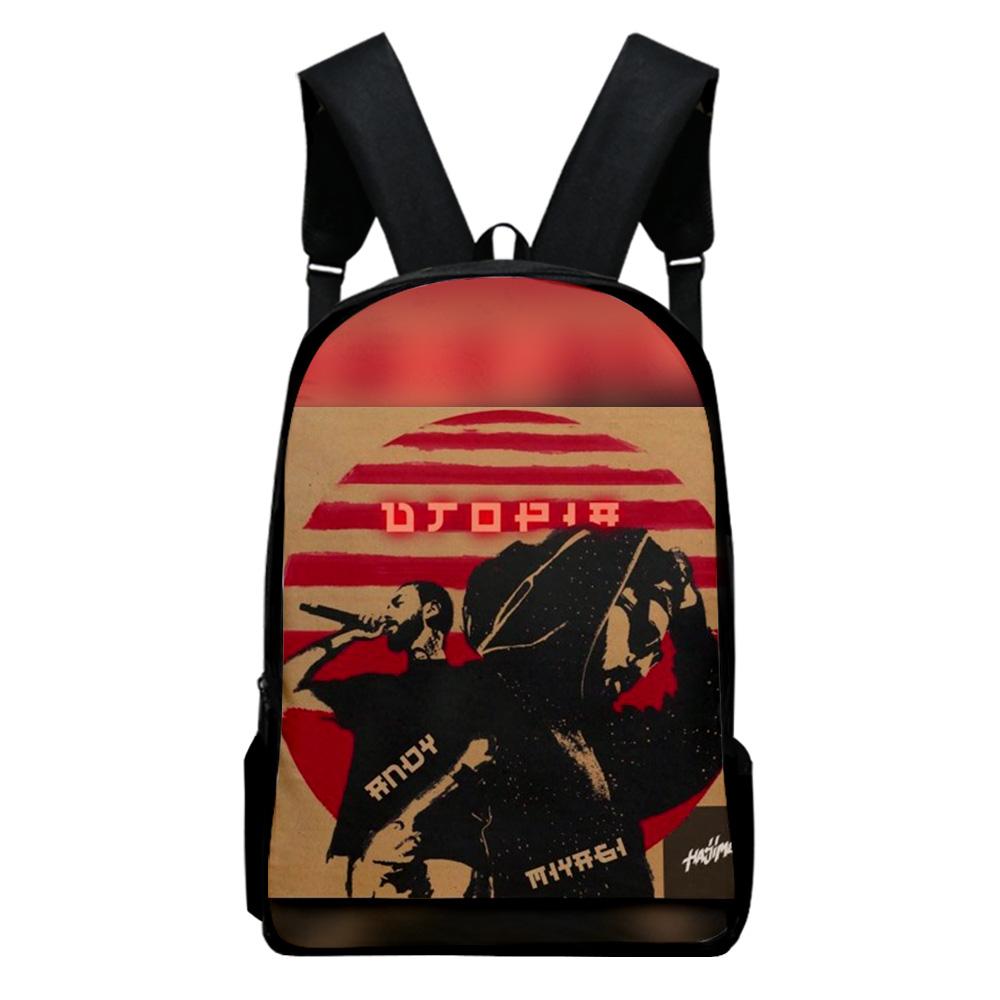 Fashion Novelty Miyagi & Andy Panda Notebook Backpacks pupil School Bags 3D Print Oxford Waterproof Boys/Girls Laptop Backpacks