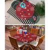 4th of July Round Fitted Tablecloth Elastic Edged Table Cover,America White Blue Star Waterproof Wipeable Table Cloths for Kitchen Dining Party Fit