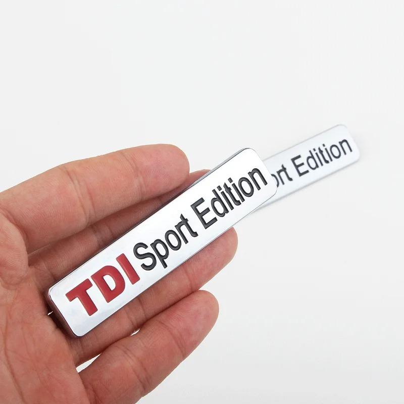 3D Metal TDI Sport Edition Logo Car Rear Trunk Badge Emblem Sticker For VW GTI Polo Golf 5 6 7 Passat Tiguan JETTA Accessories zf2
