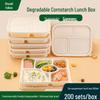 Biodegradable 6-Compartment Disposable Lunch Box