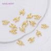 11mm*7mm 18K Gold Plated Brass 2-row Connectors For Bracelets Making,Connectors For Jewelry,DIY Necklaces Making Accessories