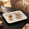 Tea Tray Lightweight Rectangular Resin with Raised Lip Versatile