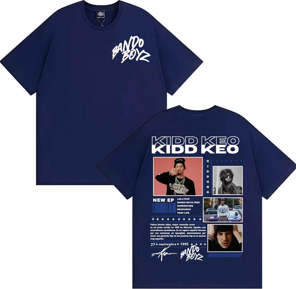 Rapper Kidd Keo Bando Boyz Tour 2025 Graphic T-shirts Men's Clothing Fashion High Street T Shirt Oversized Short Sleeve T-shirt