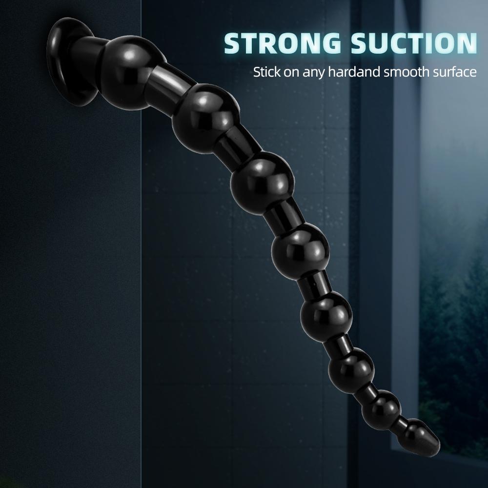 Plug anal cu margele lungi Jucării sexuale Plug anal cu ventuză Bile anale mari pentru bărbați, femei, gay