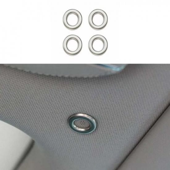 Cover Trim Roof Microphone Frame 4PCS For Benz GLE GLS - Silver Titanium