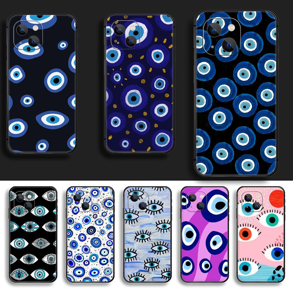 Evil Eye Pattern Art Phone Case Cover Coque For Iphone Xiaomi Mi Samsung Galaxy Redmi Note A S 11 12 13 14 15 22 23 24 5G Pro Plus Max Fe Ultra