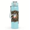 1PC Vintage Camping Basket Layout 750ml Color Plastic Water Bottle Leakproof Flip Straw Lid For Sports Office Home Use