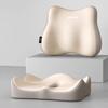 Integrated Office Seat Cushion with Backrest for Lumbar Support Memory Foam Pressure Relief Ergonomic Design for Comfort