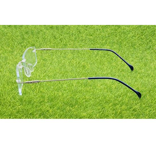 RSINC Rimless frame eyeglass Spectacle Optical Prescription Modern Unisex  Silver Blue For Men & Women Superslim-S30002 51-17-138 (IB-3) M1