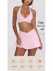 Q1R Stoßfeste Elastische Träger Fitness Halter Top & Tennisrock Set