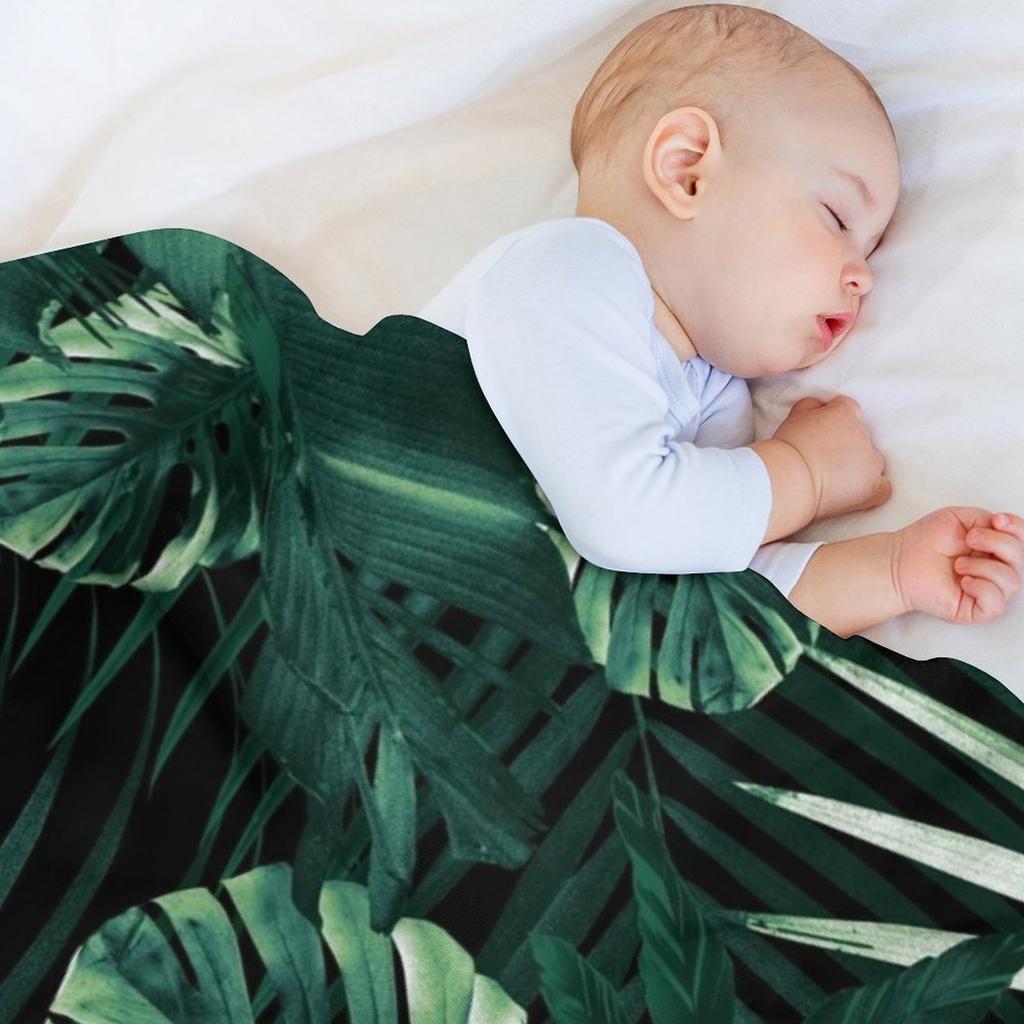 Tropical Jungle Leaves Night Siesta #1 #Tropical #Decor #Art Throw Blanket Breathable Lightweight Blanket For Adults Kids