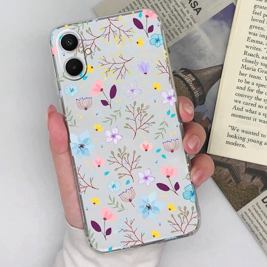 For Samsung A07 M36 F36 F56 A53 A17 A37 A54 A71 Phone Casing Beautiful Rose Patterns Fashion TPU Silicone Ultra Thin Case For Samsung Clear Back Cover