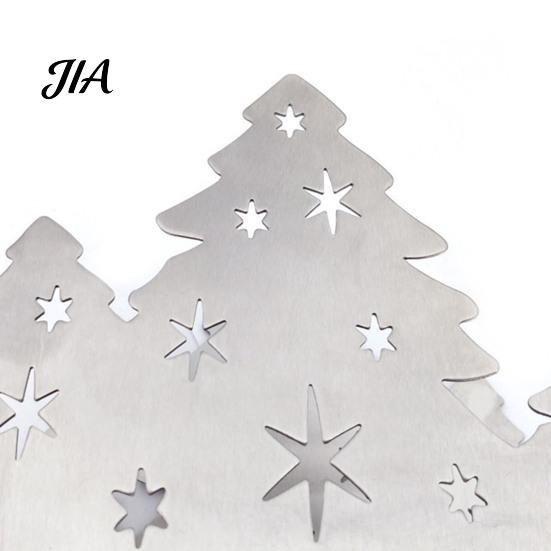 Holiday Dining Table Centerpiece Christmas Tree Napkin Holder, Stainless Steel Vertical Paper Towel Stand, Kitchen Accessories Decorative Dispenser