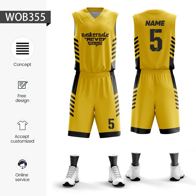 Sublimation Custom Adults Basketball Uniform Personalized 100% Polyester Breathabale Basketball Jersey Sportswear Shirt for Men