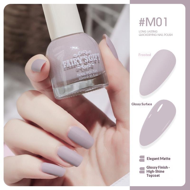 Colorful Nail Polish Matte, Long-lasting, Non-peelable, Quick-drying, Matte Nail Polish