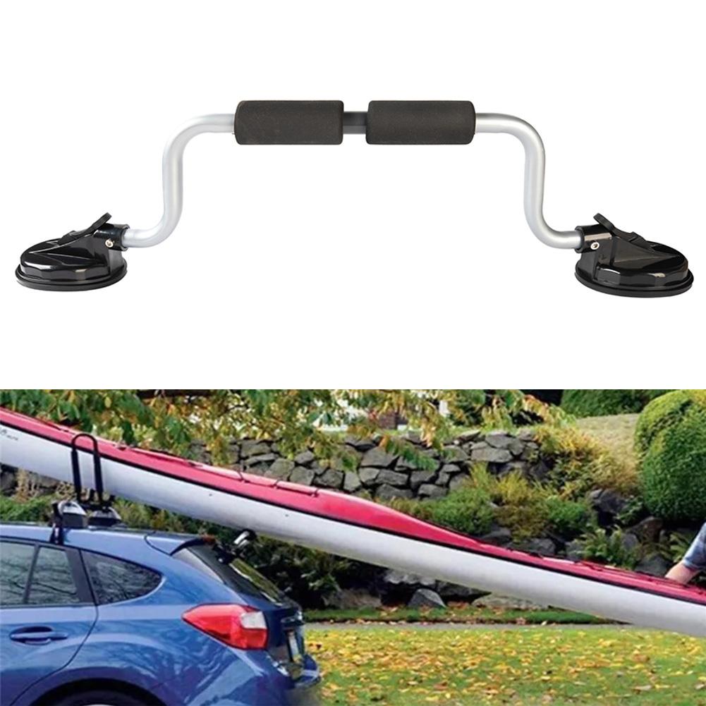 Kayak Roof Rack Suction Cup Type Boat Roller with Foam Rollers Boat Load Assist for Mounting Kayaks and Canoes To Car Tops-Black