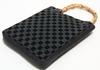 Hasegawa Shingen Bamboo with Inden Made in Japan Bag, Handles, Style, Men's, (Checkered Pattern)