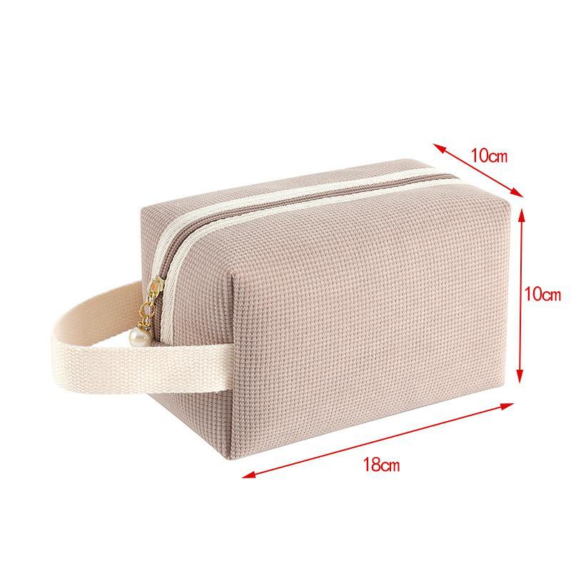 Kompakte Cord-Make-up-Tasche: Vielseitige Kosmetik- und Geldbörse mit großem Fassungsvermögen für Frauen