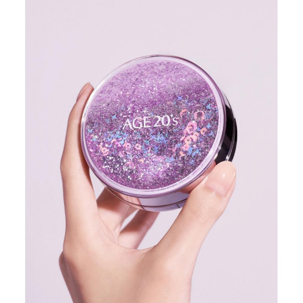 Age 20 S New Original eSSence Pact Shining Drop Edition Purple caSe+2 refillS