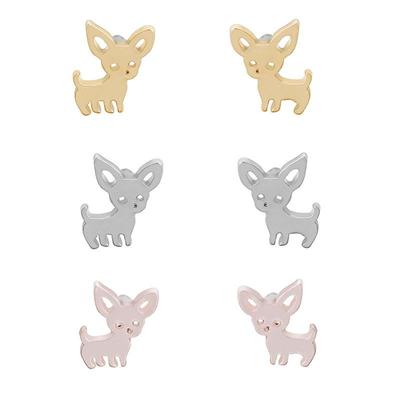 Brincos de Cão da Moda Simples - Design Animal Fofo