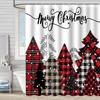 Merry Christmas /Santa Claus/Shower Curtains Holiday Farmhouse Home Fabric Bath Curtain Bathroom Decor/cow Print Blanket