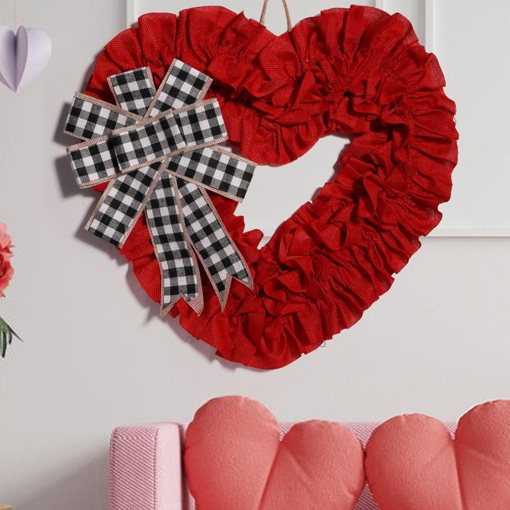 Unique Heart Shaped Wreath Exquisite Wall Hanging Garlands Valentines Day Wreaths  Anniversary