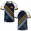 Maglia Grafica Bandiera Spagnola Moda Stampa Geometrica Asciugatura Rapida T-shirt Calcio Uomo Donna Sport Allenamento Casual Traspirante Top