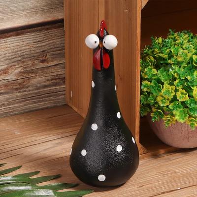 Ornament ornament sculptură cocoș cu ochi mari, ornament decorativ pentru viața de acasă, potrivit pentru decorarea dormitoarelor, livingurilor, birourilor