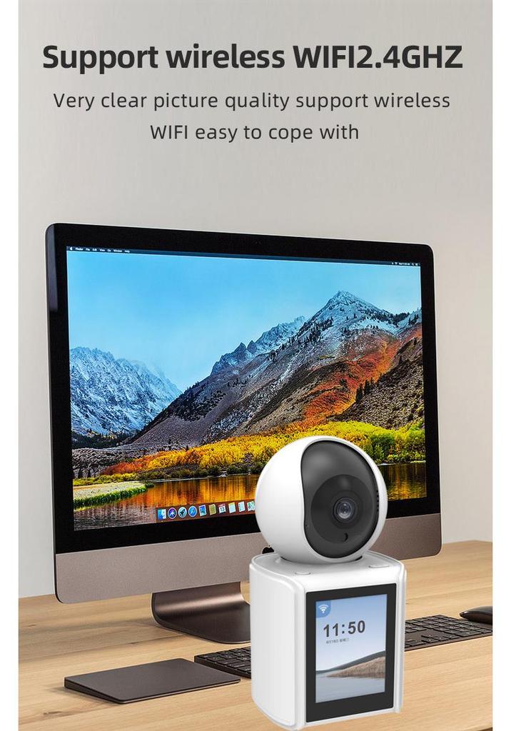 ICsee WiFi Surveillance Camera: Indoor Baby Monitor with One-Key Call and Two-Way Video