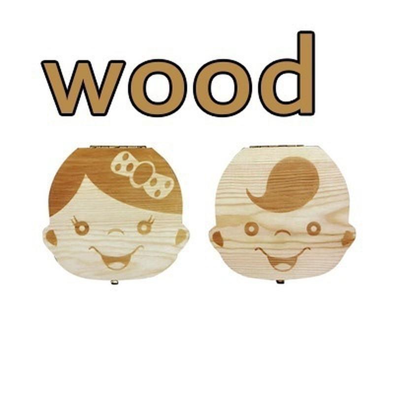 10 Sprachen: Englisch, Niederländisch, Spanisch, Portugal, Französisch, Russland. Baby-Zahnbox aus Holz, Organizer, Milchzähne, Aufbewahrung, Zähne sammeln, Nabelschnur, Gifs speichern