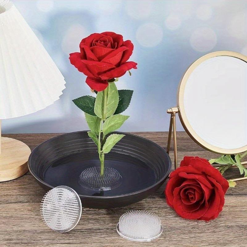 1PC Three Suction Cup Buckle Plastic Transparent Jian Shan Flower Vase Zen Decorative Base