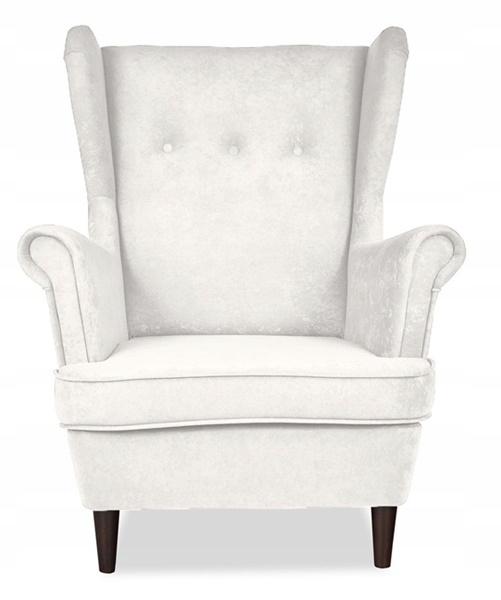 Fotel uszak ARI skandynawski Family Meble brudna przetarta biel inny