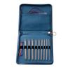 9 Paar Rundstricknadeln aus Stahl, Häkelnadel mit Etui mit Reißverschluss, auswechselbare Stricknadeln aus Stahl, 2,2–4,5 mm