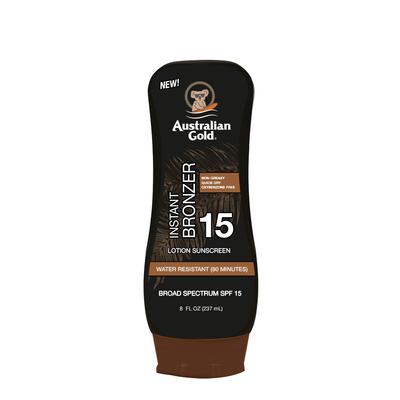 Sunscreen with bronzer SPF15