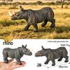 Realistic Wild Animal Models: Rhino, Hippo, Panda, Jaguar, Lion, Camel Cognitive Toys for Children