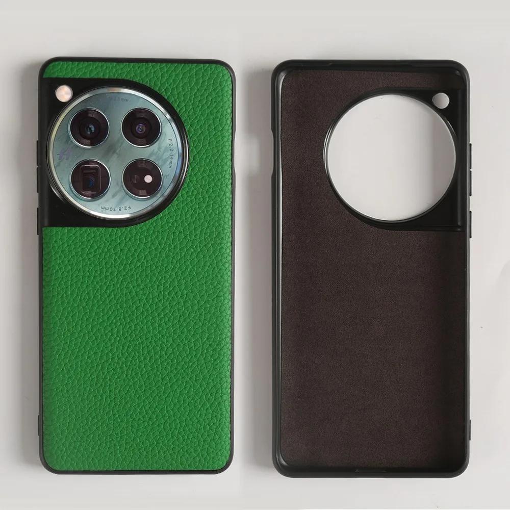 For Oneplus 12 Case Premium Genuine Leather Phone Cases for oneplus 15 11 10Pro 13 Nord 10R Protect Cover Back Coque Fundas