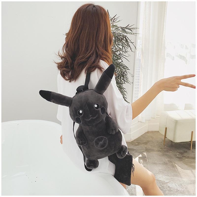 Cute Cartoon Pikachu Plush Backpack For Students
