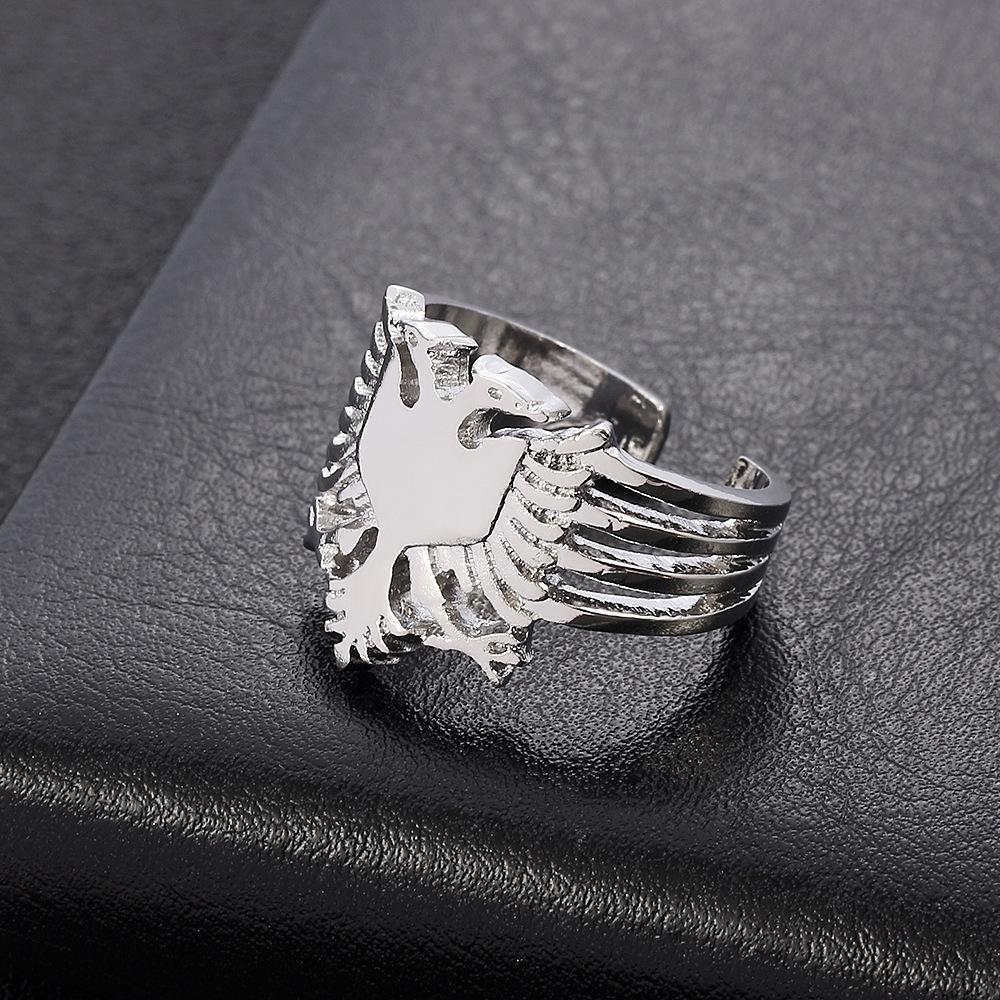 New Fashion Albanian Eagle Ring Two Color Ring Fashion