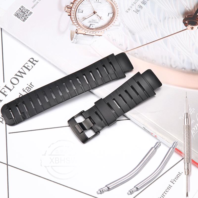 22mm Leather Watch band Suitable for Suunto X-Lander Military Watch Wrist Band Men s xlander Black Watch Accessories 22mm чёрный