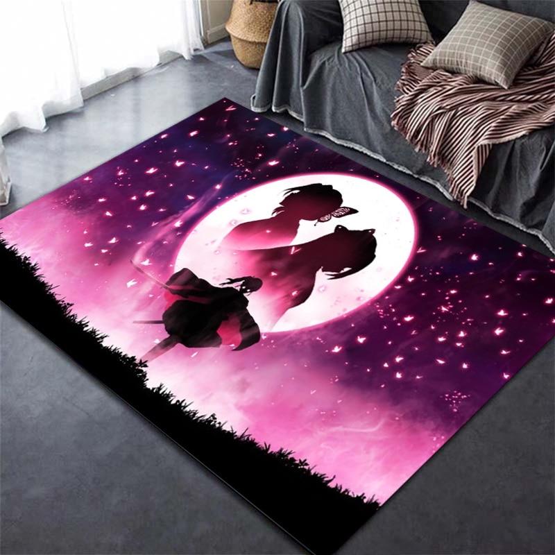 Tapis imprimé en 3D Demon Slayer Kimetsu, dessin animé Devil's Blade, décoration de maison, tapis doux pour chambre à coucher, tapis de jeu pour bébé, pour salon