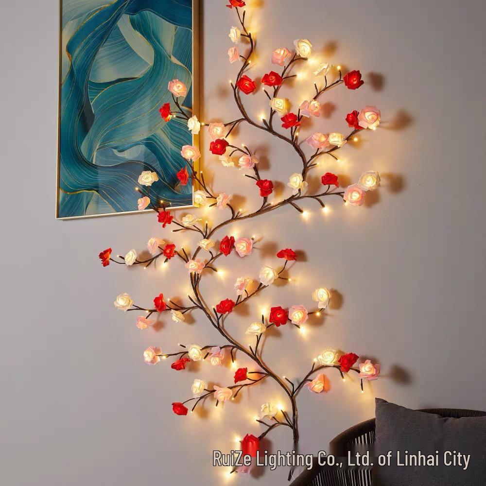 LED Rattan Branch Lamp – Bendable Indoor Night Light