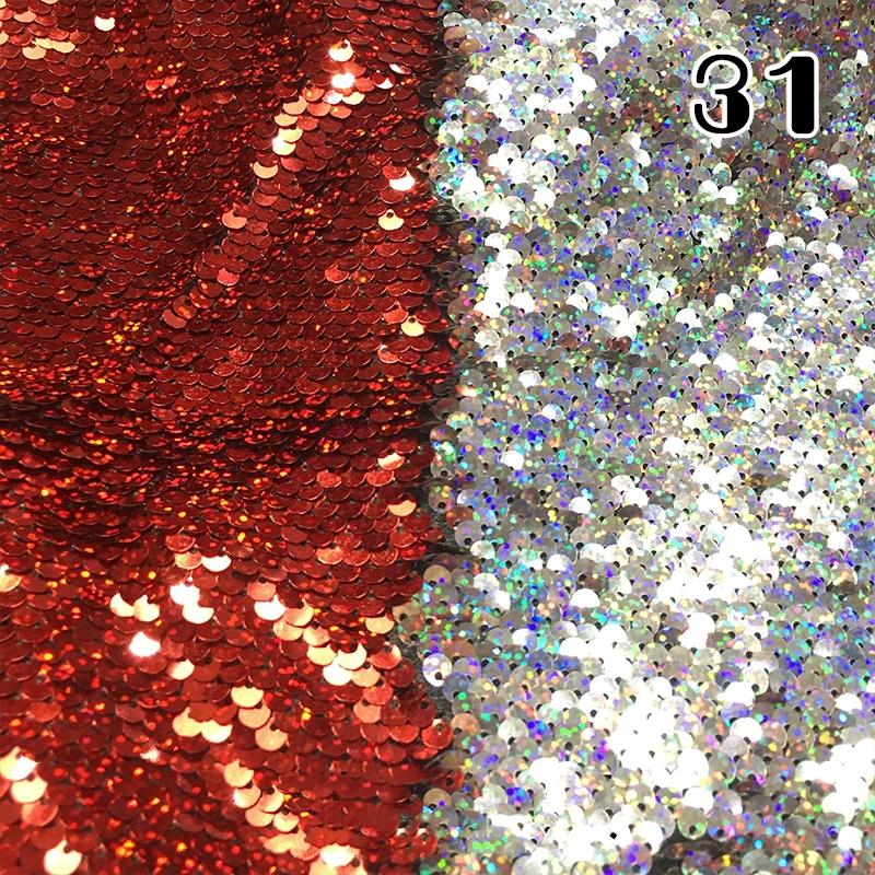 Tela Brillante de Lentejuelas 100x130cm Chip Flip de 5mm Funda de Almohada Material de Lentejuelas Reversible Escama de Pez Funda de Almohada Reversible Material de Lentejuelas Disfraz de Escenario Accesorios de Moda