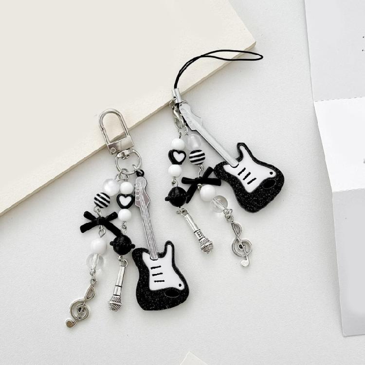 Fashionable Guitar Keychain Trendy Music Guitar Key Ornament for Girls and Women Add Charm to Everyday Accessories