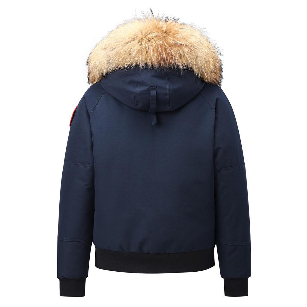 Men's Winter Trendy Thickened Down Parka with Fur Collar - Unisex Cold Protection Jacket