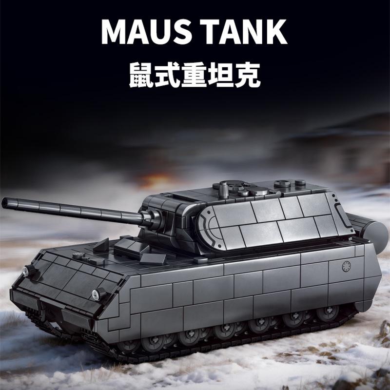 LEYI Military Tank Building Block Kit iger/MAUS IVG M4A1 IFV Tracked Vehicle Main Battle Tank Model DIY Bricks Toy for Boy Adult