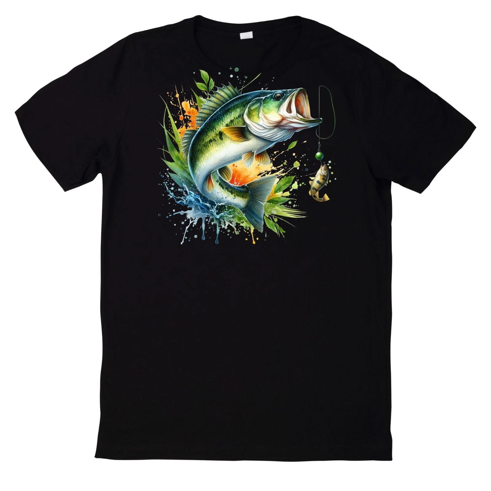 T-Shirt Lustiges Angler Fisch Motiv L