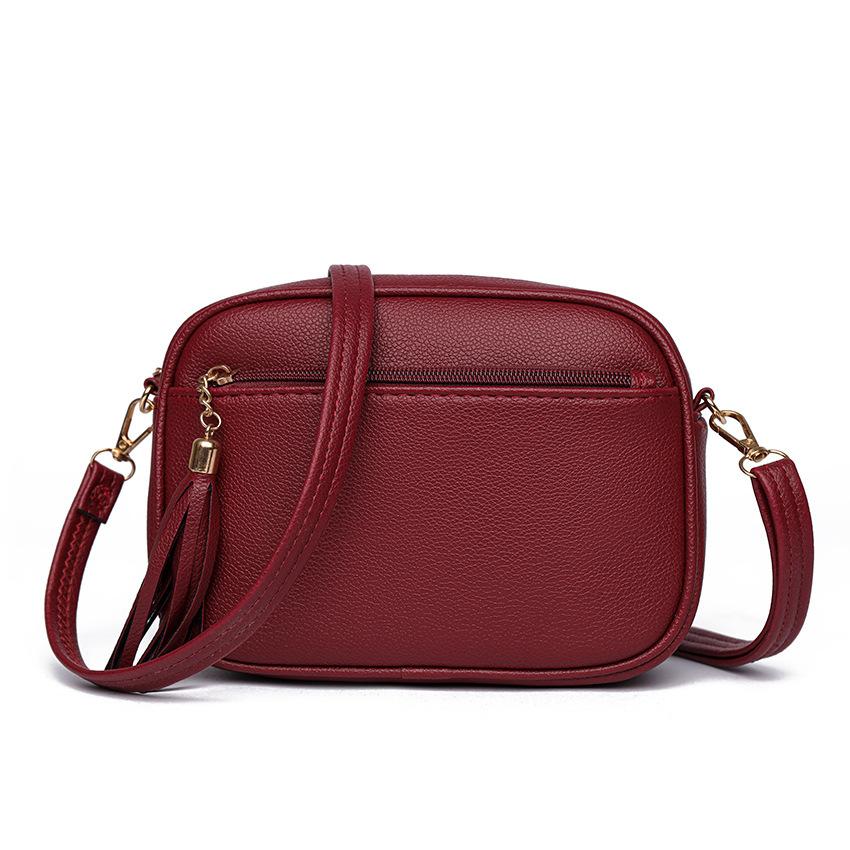 Trendy Women's Bags New Style Solid Color PU Crossbody Bag Women's Bag Women's Shoulder Bag Small Square Bag